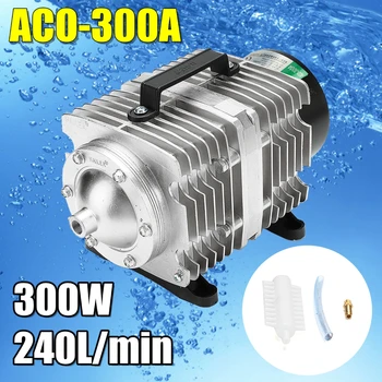 300 W АСО-300A AC 220 Въздушен компресор Електромагнитен Аквариумный помпа за Кислород Компресор за езерце с аквариумными рибки