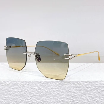 DTS155 Грешни мулти фасетиран Титанов Слънчеви очила Дамски Тенденция на Тънки Очила с Големи Рамки За Краката Нови Модерни Мъжки Слънчеви Очила