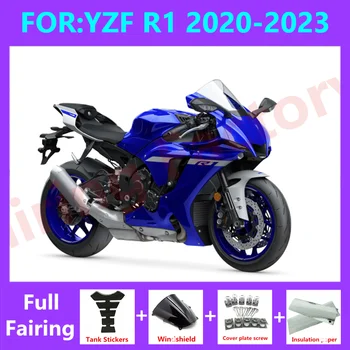Нова ABS мотор Впръскване на пълен комплект обтекателей подходящ За YZF R1 2020 2021 2022 YFZ-R1 20 21 22 Комплект обтекателей на купето синьо черен