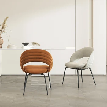 Удобен кът за стол с облегалка за дома, всекидневна, Луксозна маса за хранене, стол, оригиналността на дизайна, Мебели за интериора на Mueble Hogar QF50DC