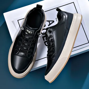 2024 Нова Мъжки обувки дантела, модни ежедневни обувки, Мъжки Обувки от естествена кожа, работни обувки ръчна изработка, Бизнес Ежедневни Обувки, мъжки обувки на плоска подметка