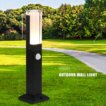 Сензор за Движение на човек LED Светлина За Косене на трева на Открито Водоустойчива IP65 Алуминий Акрилни Лампа Градина Вила Пейзаж Пътека Тревата Светлина