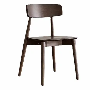 Трапезария стол от масивно дърво Модерен Проста маса за хранене, стол с полукръгла Дизайн Осигурява удобен подкрепа в кръста Мебели