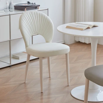 Скандинавските трапезни столове за дома, изчистен дизайн, Модерни трапезни столове с облегалка, Кремаво стил, Мебели за дома Silla Comedor WZ50DC