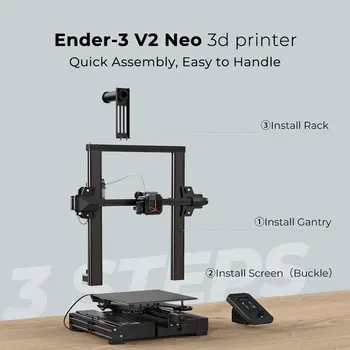 CREALITY 3D Принтер Emilov-3 NEO V2 Принтер CR Touch Автоматична Легло, една седалка, всички метални Екструдер Bowden 32-битов Creality Принтер