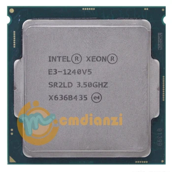 E3-1240V5 Оригинален Intel Xeon E3 1240 V5 3,50 Ghz 1240V5 Четириядрен процесор и 8 MB E3-1240 V5 LGA1151 на 14-нм 80 W Безплатна доставка
