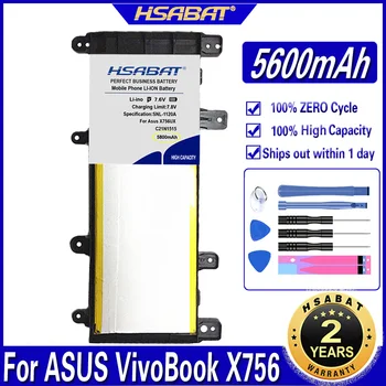 HSABAT C21N1515 5600 mah Батерия за лаптоп ASUS VivoBook X756 X756UA X756UJ X756UX X756UB X756UQ X756UV X756UW на Батерията