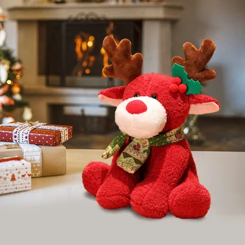 Коледна играчка плюшен с елени, здрава безопасна плюшен играчка във формата на лос, мультяшная мека нетоксичная удобна детска играчка