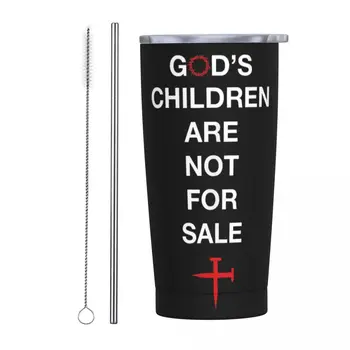 Божиите Деца Не се продават, Чаша, Християнски подаръци за изцеление, Чаши от неръждаема стомана, купа с двойни стени, Вакуумна изолация, 20 грама
