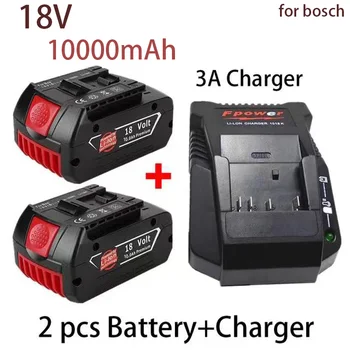 Литиево-йонна батерия 18V 10Ah за електрически стенд Bosch BAT609 BAT609G BAT618 BAT618 G BAT614 + 1 зарядно устройство