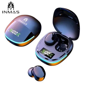 Безжични слушалки INMAS G9s TWS BluetoothНаушники-втулки с ниска латентност, Водоустойчив Призовава по микрофона, Детска слушалки с микрофон