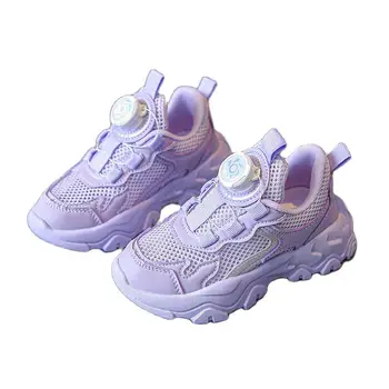Детски Летни обувки за Тенис обувки за момичета и момчета, Дишаща мрежа, Ново записване, обувки за бебета на равна подметка, Градинска