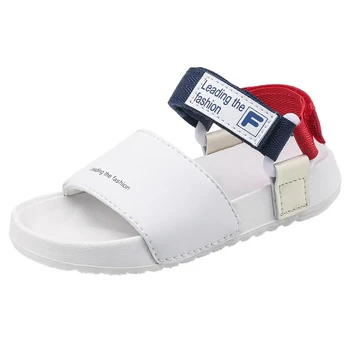 MODX/ детски летни сандали, с високо качество плажни сандали с неплъзгащи подметки за момчета и момичета, Новата модерна детска ежедневни обувки на равна подметка в Римски стил