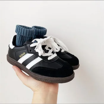 Детски модни обувки с мека подметка, новост есента 2023, нескользящая модни ежедневни обувки за момчета, лека обувки за момичета