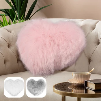 Мек кожен дълга плюшен възглавница във формата на сърце, възглавница за любов, Декоративна Възглавница на облегалката на дивана в хола, удобен розови възглавници