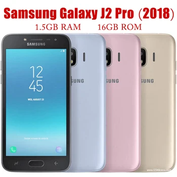 Оригинален Отключени Samsung Galaxy J2 Pro (2018) J250 четириядрен 5,0 Инча 1,5 GB оперативна памет, 16 GB ROM, 8-мегапикселова камера 1080p Android Мобилен телефон