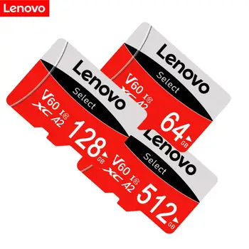 Lenovo е 2 ТЕРАБАЙТА Карта памет A2 V60 Micro SD/TF Карта 1 TB 128 GB 64 GB 32 GB Бърза хранилище За Фотоапарат/Телефон/PC Tablet С адаптер