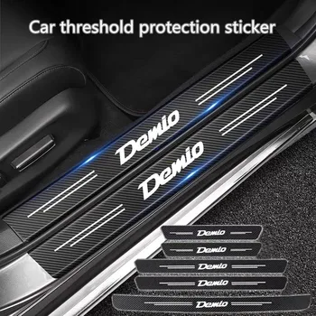 Защитно фолио за автомобилни прагове От въглеродни влакна Против Надраскване, матово черен нано-стикер за Mazda 2 Demio 2015-2021