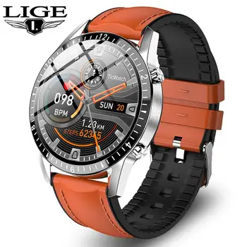 Новите Смарт часовници LIGE с пълен сензорен екран, спортни часовници за фитнес, IP68, водонепроницаемое Bluetooth За Android, ios, умни часовници за мъже
