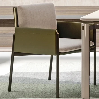 Эстетичные уникални трапезни столове Луксозен Скандинавски офис маса за хранене, стол за грим Кожени мебели Cadeiras De Jantar за четене WJ35XP