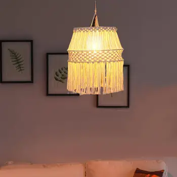 Лампион от Ресни, Тъкани Окачен лампа в бохемски стил, Лампа, Окачена лампа, калъф за сватбената спални, декор за парти в хотел