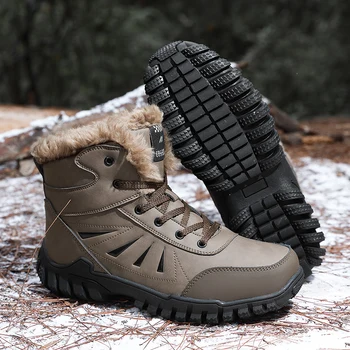 Зимни топли нескользящие зимни обувки Fujeak, тактически военни обувки, dr. обувки за пустинята, водоустойчив обувки за ходене, Памучен обувки за мъже