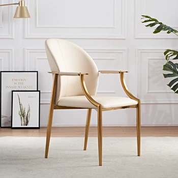 Модерни офис трапезни столове Vanity Nordic Lounge Ергономични Столове Мобилно Кожен стол Sillas Para Comedor Мебели за дома