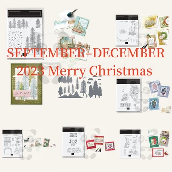 2023 Нови постъпления Joy Christmas Forest Прозрачни печати или комплекти щанци за рязане на метал за изработка на поздравителни картички със собствените си ръце