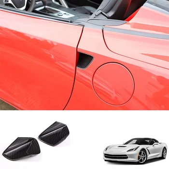 Автомобилна Външна Врата копчето от Въглеродни влакна, капакът на Чашата, за Довършителни работи на устната Чаши за Chevrolet Corvette C7 2014-2019