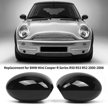 Черна Капачка Огледало за обратно виждане, Броня, Капак, Страничните Огледала, Аксесоари за Автомобили, Подходящи за BMW Mini Cooper R Серия R50 R52 R53 2000-2008