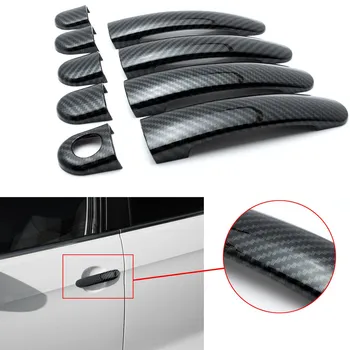Декоративна облицовка на странични дръжки на вратите в стил въглеродни влакна за Jetta MK6 2012-2015 Tiguan 2009-2016-Polo 2010-2014