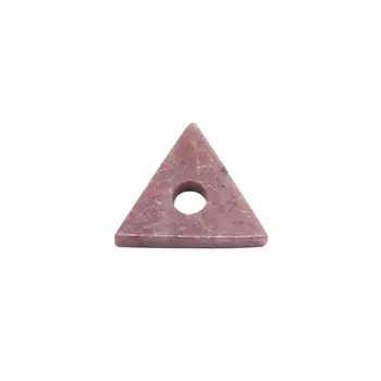 Окачване от естествен камък, 1 бр., 25x22 мм, Аксесоари, стоки за декорация, женски красив чар, цветен подарък колие с триъгълна форма