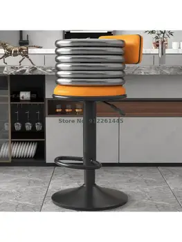 Бар стол с модерен прост ролка с въртяща се облегалка на стол с висока прическа домакински касата на рецепцията бар стол с висока прическа