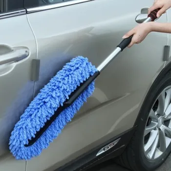 Без много усилия, почистете колата си с помощта на тази подвижна и моющейся телескопична четка за премахване на прах!