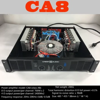 CA8 Професионален усилвател на мощност Pure Power Amp 2 канала (2U) KTV/Сцена/за Домашно забавление KTV 8 Ома 700 W * 2/4 Ω 1400 W * 2