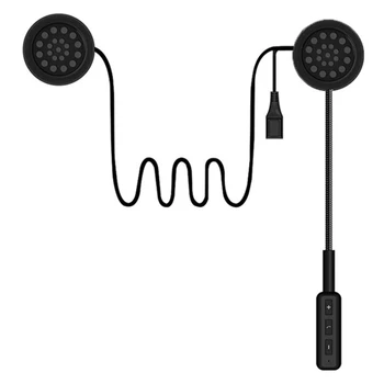 1 Комплект MH01 Мотоциклет Bluetooth КСО каска, Слушалка Черен ABS каска Микрофон слушалки
