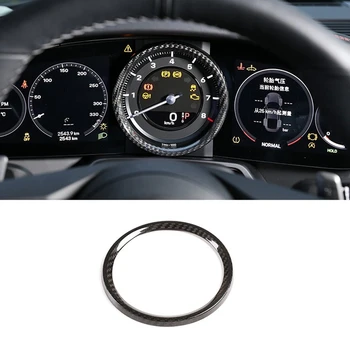 За Porsche 911 2019-2020 Покритие на екрана на дисплея брояч от сух карбон Пръстен на арматурното табло, Детайли, дограма тахиметър