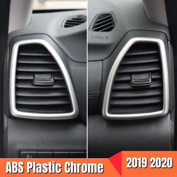 Стикер от ABS-пластмаса от въглеродни влакна, Матирана сребриста стикер на таблото, климатик, вентилационна рамка, хастар, подходящ за Hyundai Tucson 2019 2020