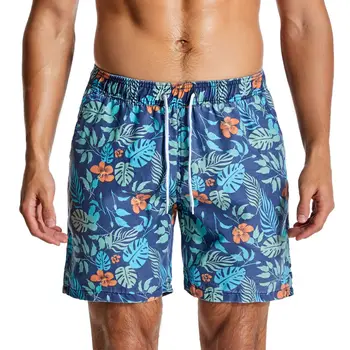 Мъжки свободни плажни панталони на участъка с цветен модел