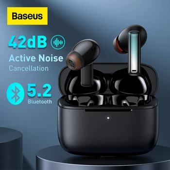 Слушалки Baseus M2 Pro TWS Безжични слушалки Bluetooth 5.2 с активно шумопотискане Слушалки с 4 микрофони, Слушалки ENC с ниско закъснение