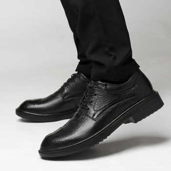 Мъжки вечер на модела обувки-oxfords, мъжки обувки за сватба, Луксозни класически мъжки обувки за партита от естествена кожа, директна доставка, голям размер на 49