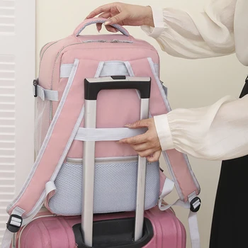 Ежедневни Унисекс чанта с множество джобове, Голяма чанта за багаж с джоб за обувки и USB порт за зареждане, пътна чанта от плат Оксфорд за бизнес пътувания