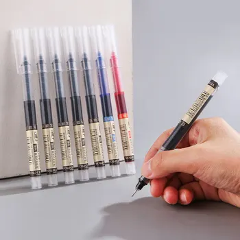 Директен Течна Химикалка писалка 0,5 мм с игольчатой с шнорхел, Чернильная химикалка за подпис, Студентски изпит, Бързосъхнеща Дръжка за писма, Канцеларски материали