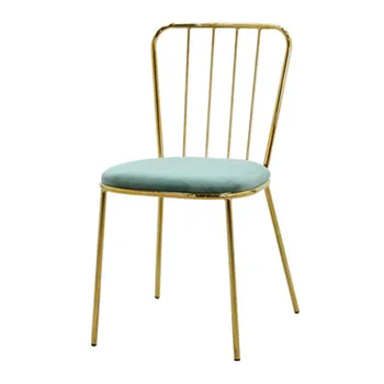 трапезни столове в скандинавски стил с акцент, ергономични дизайнерски елегантни трапезни столове от мек метал, уникални мебели sillas comedor за кухня HY