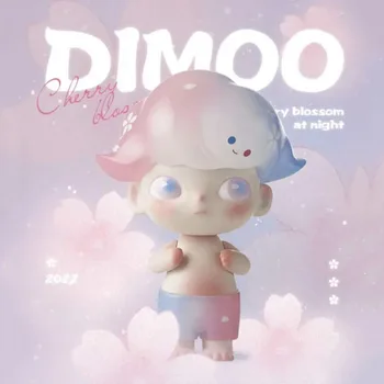 Popmart Dimoo Night Cherry Играчки е Оригинална фигурка Сладка кукла Kawai Модел Подарък
