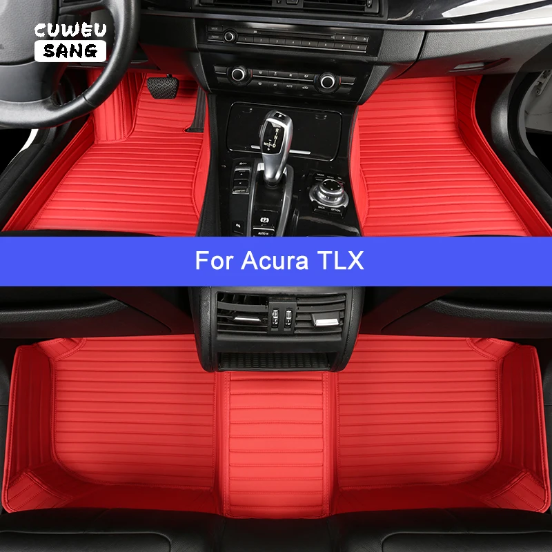 CUWEUSANG Потребителски автомобилни постелки За Acura TLX Луксозни Автоаксесоари Килим за Краката