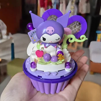Оригинален Sanrio Градивен Елемент Kuromi Cinnamoroll Фигурка Чаша За Торта В Събирането На Модел Фигурки Декор За Момичета Детски Играчки-Пъзели Подарък
