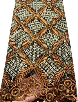 Африканска Тюлевая Лейси Плат 2023 Африканска Френска Лейси Висококачествени Тъкани С Камък Нигерийская Бродерия Тюл Френската Дантела SLL3256