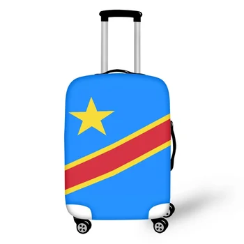 Флаг Конго Разтеглив Багаж Чанта, Прахоустойчив Калъф За Пътищата Куфара На Открито, Защитен Калъф за стоки от Първа Необходимост 18-32 Инча, Viaje Accesorios 2023