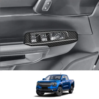 За Ford Ranger 2023 + стъкло от въглеродни влакна, Бутон за Повдигане, капак на превключвателя, декорация на Крилото подлакътник, Автомобилни Части